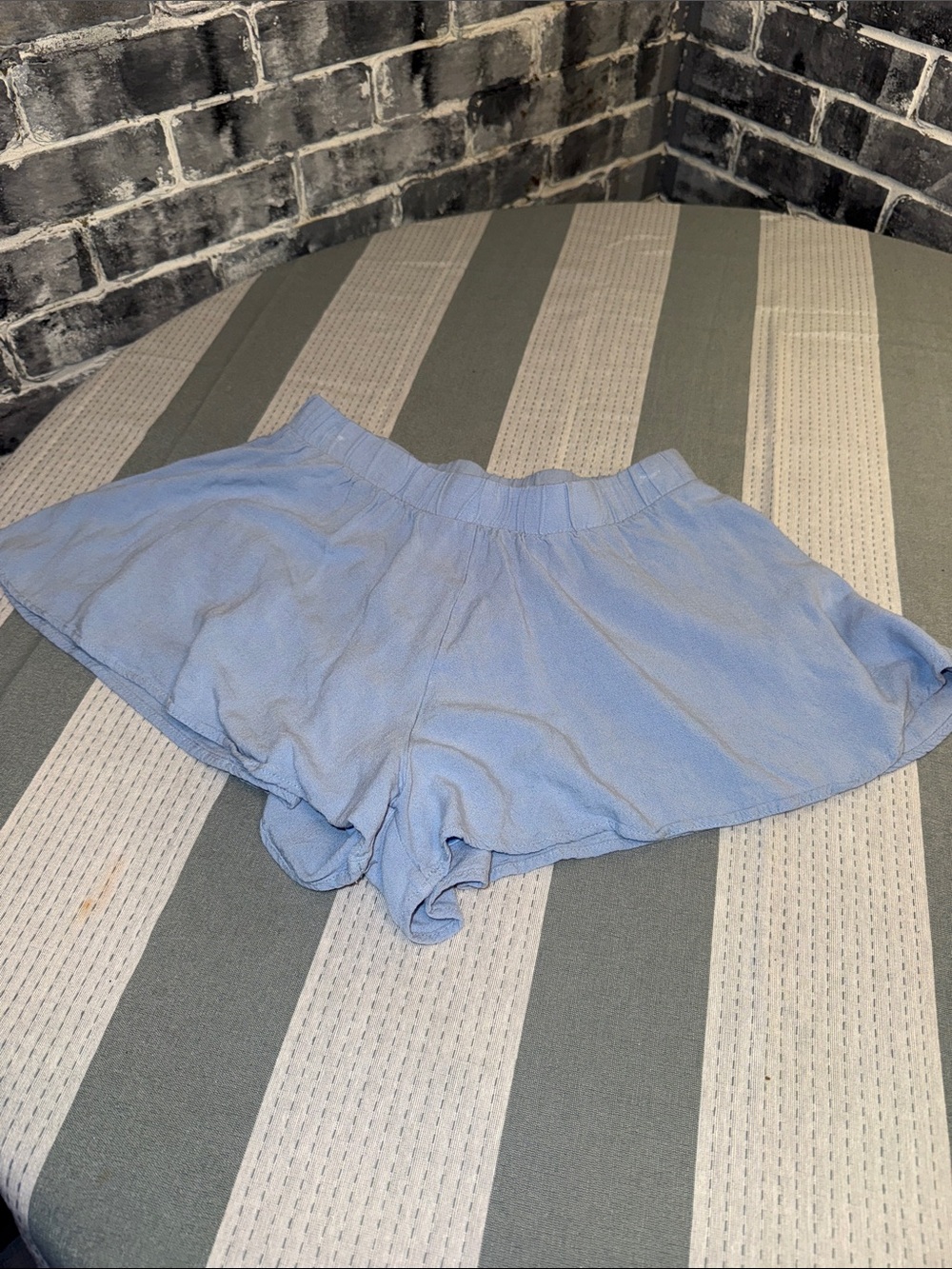 Light Blue Women's Elastic-Waist Shorts